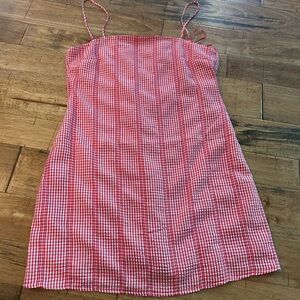 Red and White Gingham Dress